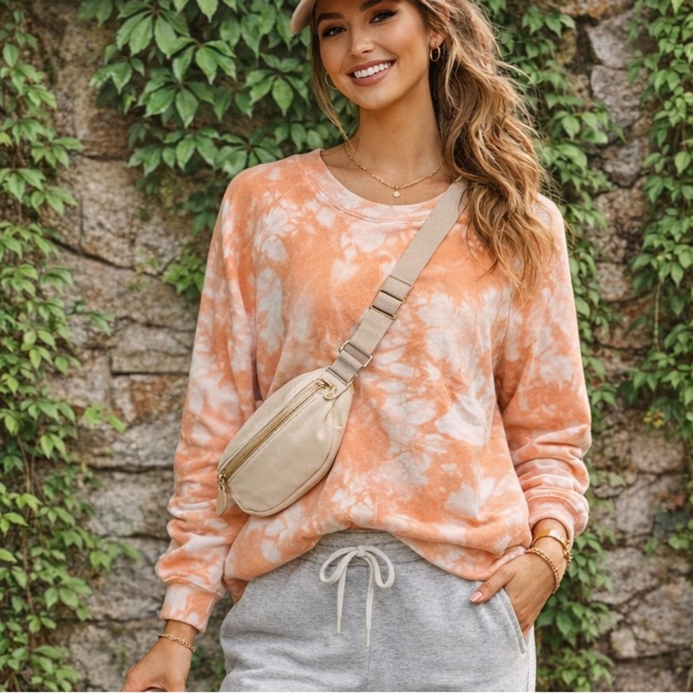 SHOW ME YOUR MUMU Dreamsicle Tie Dye Oversized Loungewear Sweatshirt, XS